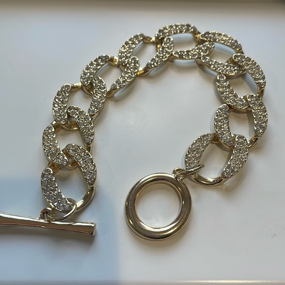 Jewelry - Bracelet- gold tone hardware with crystals